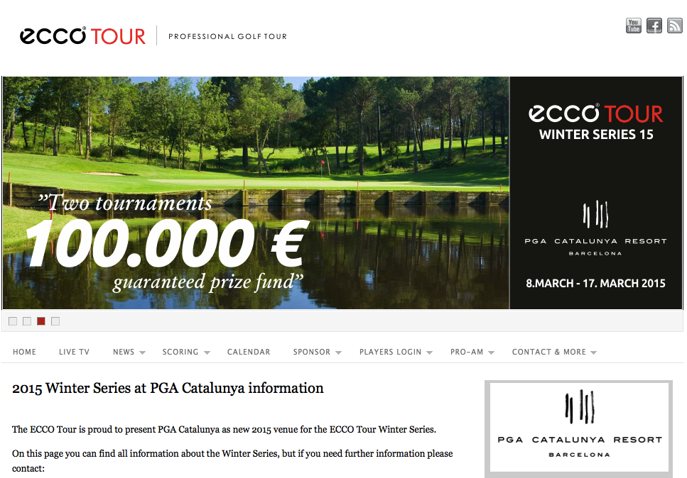 Screenshot: eccotour.org - Ecco Tour Winter Series
