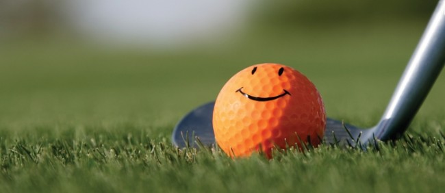 Happy golf ball